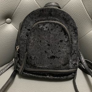 Mudd Mini Backpack - Black Crushed Velvet